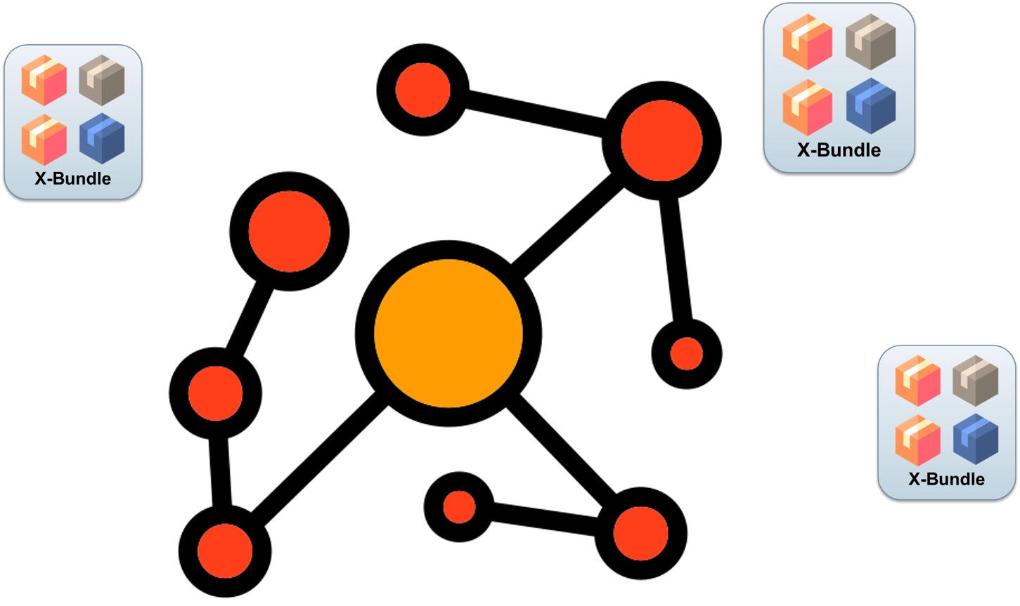 X-Bundles as a network of reusable and searchable assets